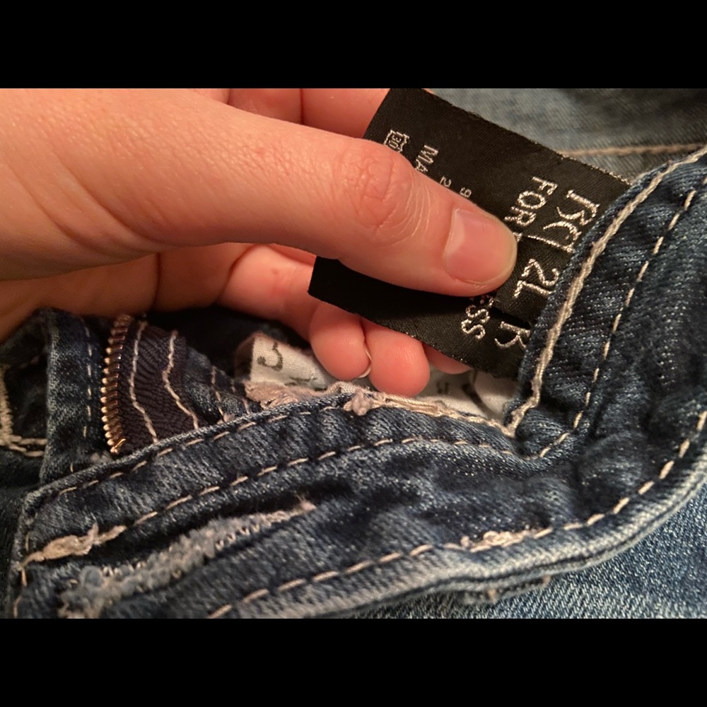 Express Rerock lightly distressed bootcut Jeans - Picture 2 of 5